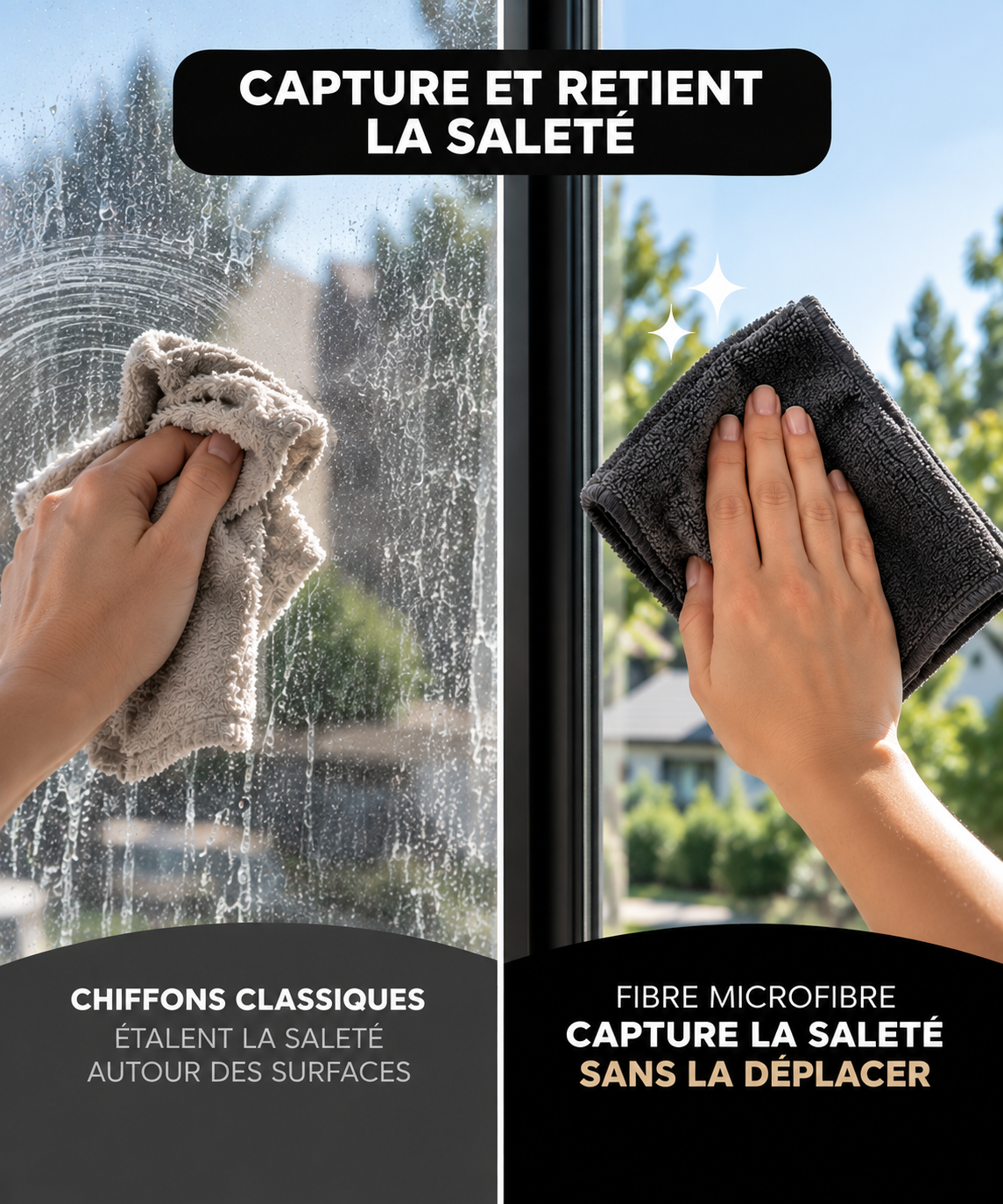 gros plan de la microfibre